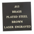 Brown Brass Plated Steel Engraving Sheet Stock (12"x24"x0.015")